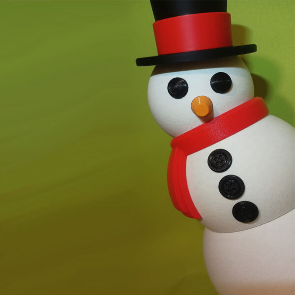 rdecklobuk1 Snežak s klobukom - 42cm